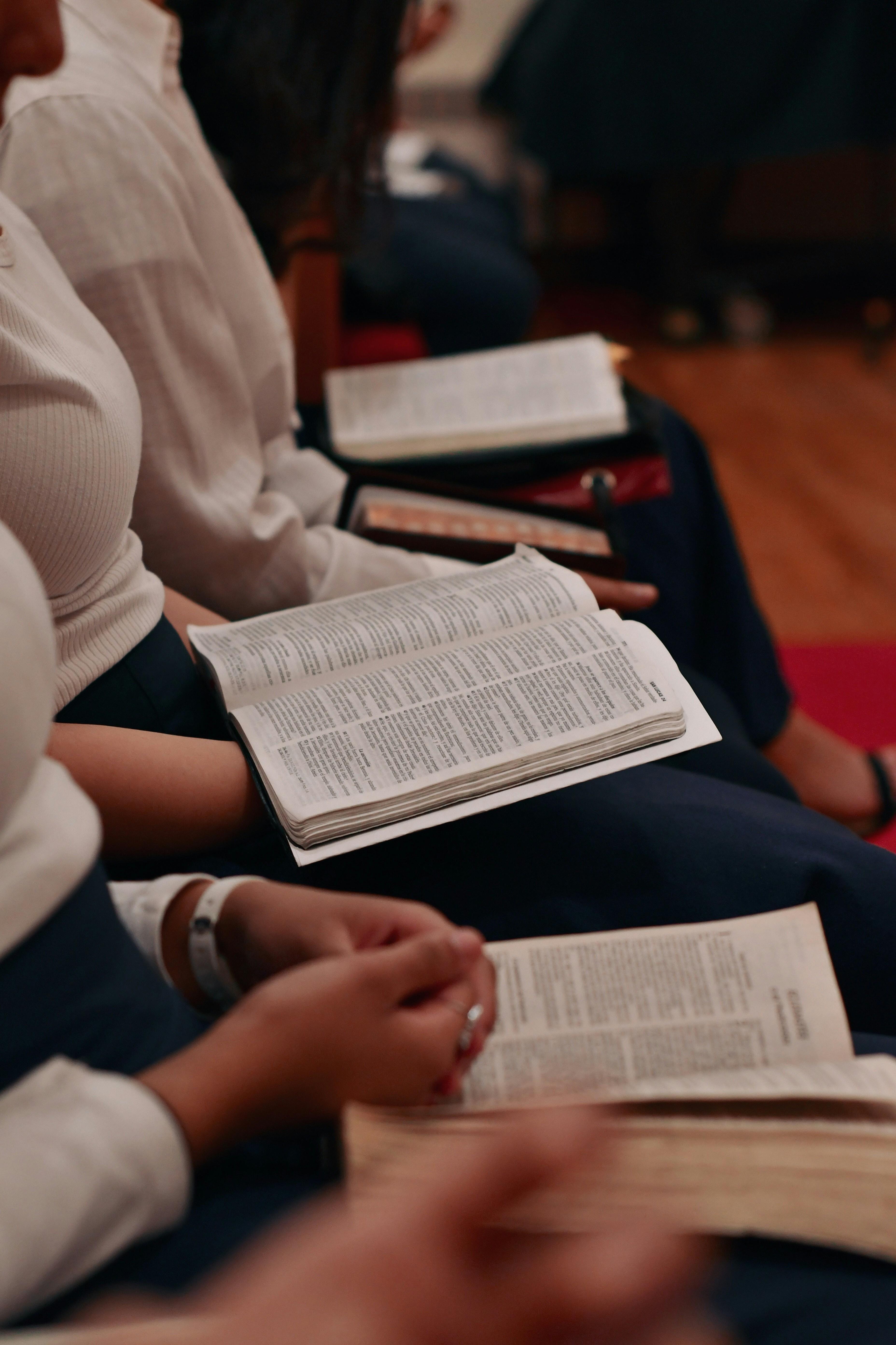 Women studying the Bible together