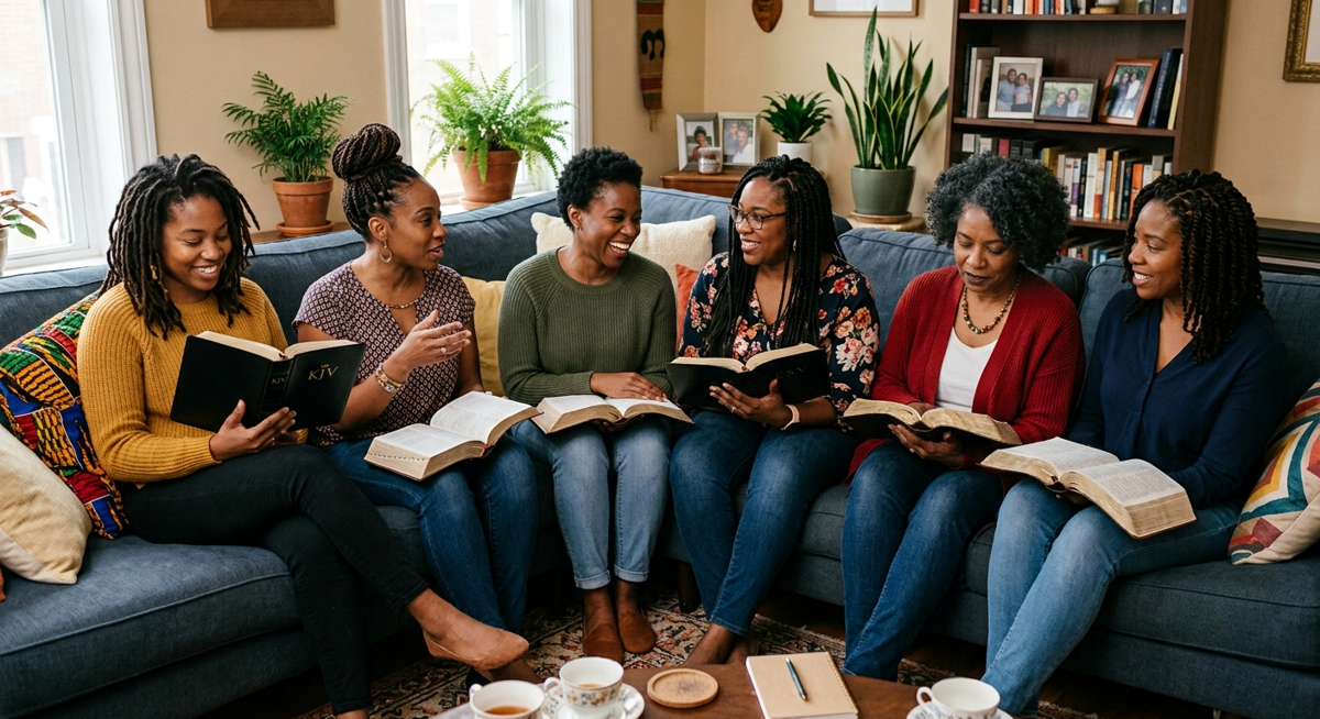 Women gathered together for Bible study